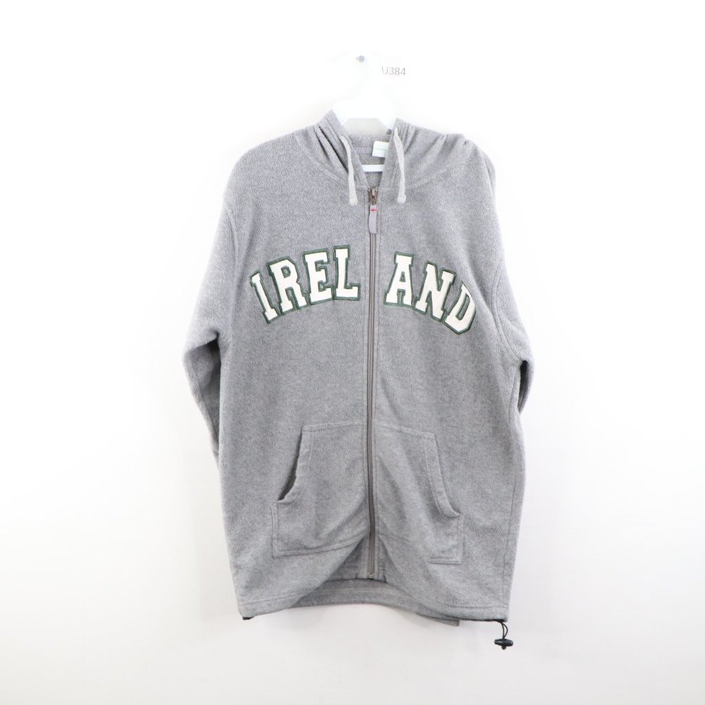 Vintage Ireland Full Zip Fleece Hoodie Sweatshirt